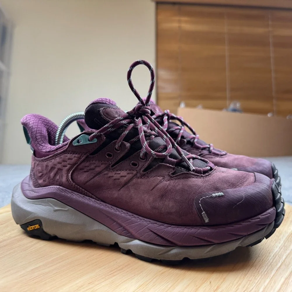 Hoka One‎ One Women's Kaha 2 Low GTX Grape Wine Hiking Shoes Size 7B